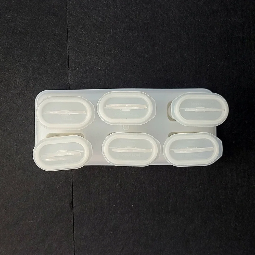 Tupperware Ice Tup Popsicle Maker Set Sheer White 6 Molds Base Vintage Good